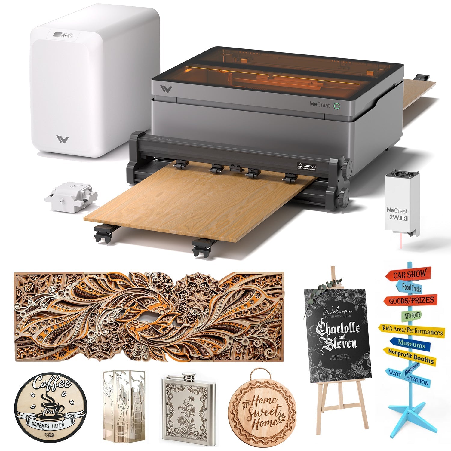 wecreat 45w desktop laser engraver