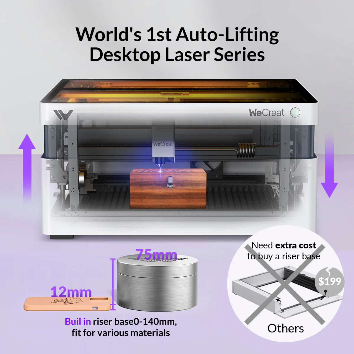 WeCreat Vision - World's 1st Auto-lifting Desktop Laser