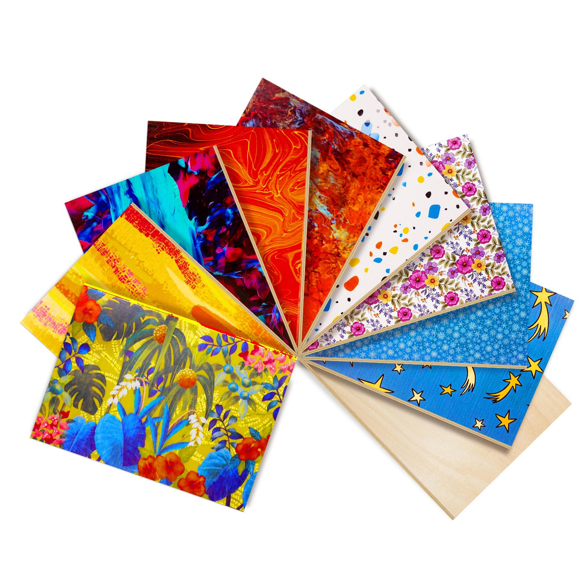 WeCreat Double-sided UV Ink Printed Patterned Color Plywood